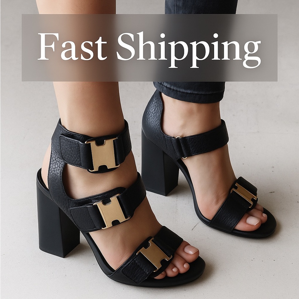 Manning Cartell Transformer Buckle strap block Heels